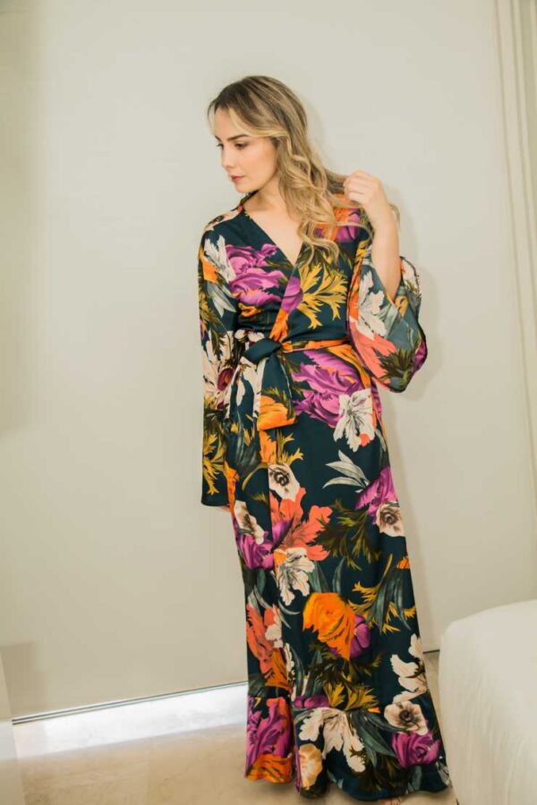 kimono estampado floral